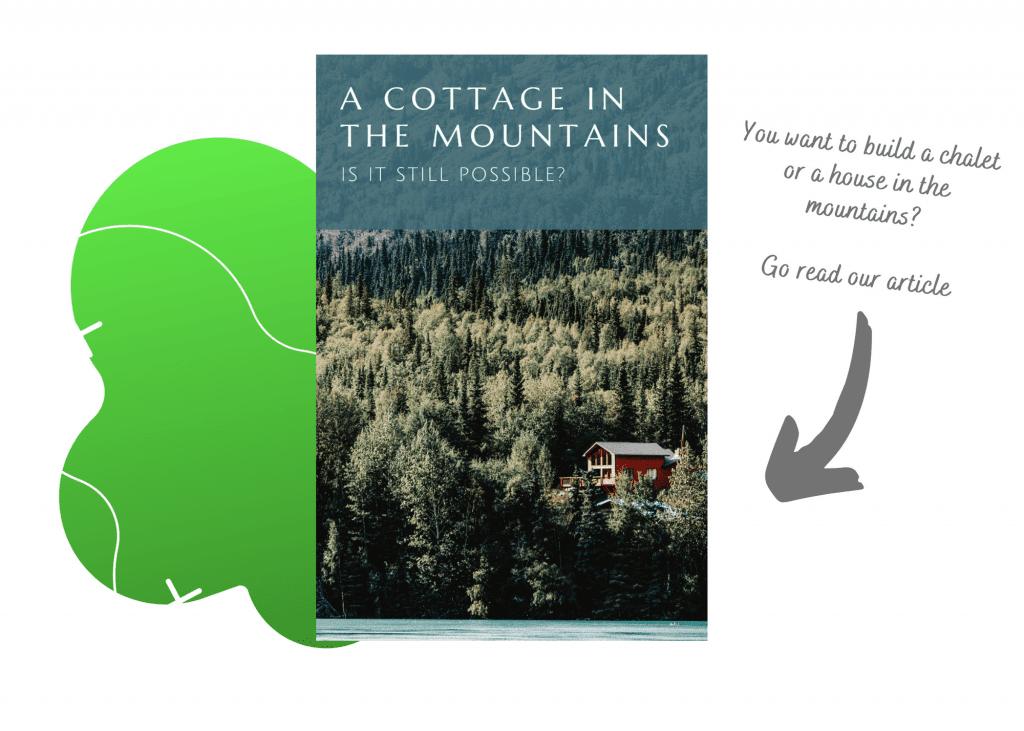 You see a link to an article about cottages in the mountains.