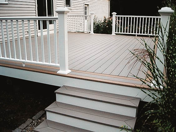 You can see a deck made from pvc.