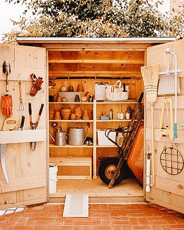 You can see some storage ideas for your shed using the doors