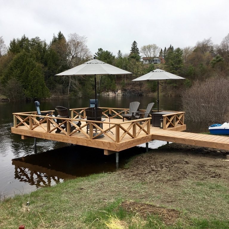 Dock on lake by Postech North central BC