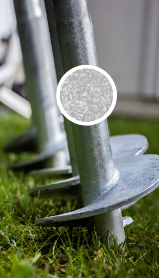 galvanisation, screw piles, rust